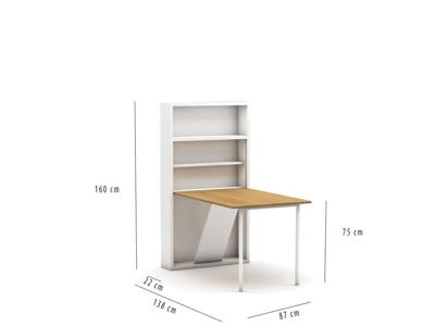 Opklapbare eettafel 87x138x160cm
