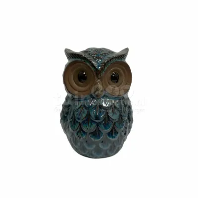 Tuinbeeld Uil 18cm Blauw Tuinbeeld Uil 18cm Blauw