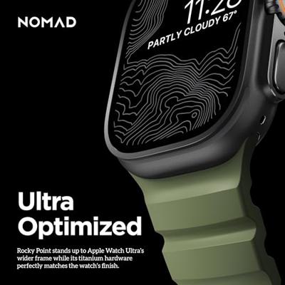 Nomad Rocky Point horlogeband / zwarte hardware 45/46/49mm - Forest