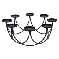 H&S Collection Kandelaar voor 8 Kaarsen 30x12 cm Dia Black - thumbnail