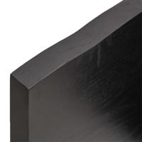 VidaXL Wastafelblad 140x40x(2-4) cm behandeld massief hout donkerbruin - thumbnail