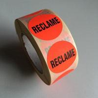 Etiket fluor rood 27mm - RECLAME - thumbnail