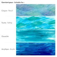 Tekenblok Clairefontaine Paint On A4 gekorreld 20 vel 250gr | 4 stuks - thumbnail