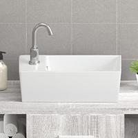 Wasbak 48x25x15 cm keramiek wit - thumbnail
