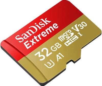 Sandisk MicroSDXC Extreme 32GB (A1/ V30/ U3/ UHS-I/ Cl.10/ R100/ W60)+Ad.Act.Cam Sandisk MicroSDXC Extreme 32GB (A1/ V30/ U3/ UHS-I/ Cl.10/ R100/ W60)+Ad.Act.Cam