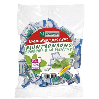 Damhert Muntbonbons zonder suiker 100 Gram
