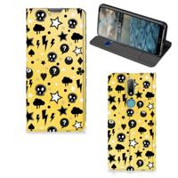 Mobiel BookCase Nokia 2.4 Punk Geel - thumbnail