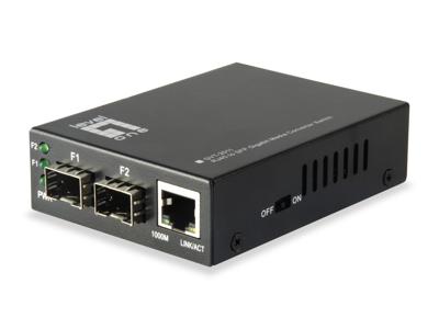 LevelOne GVT-2011 1000Mbit/s Grijs netwerk media converter LevelOne GVT-2011 1000Mbit/s Grijs netwerk media converter