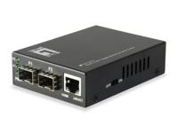 LevelOne GVT-2011 1000Mbit/s Grijs netwerk media converter - thumbnail