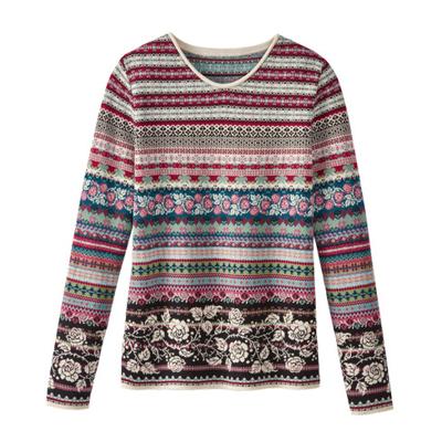 Jacquard-pullover uit bio-katoen, zwart-motief 36