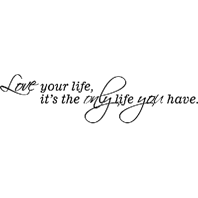 Love your life - Muursticker Love your life - Muursticker