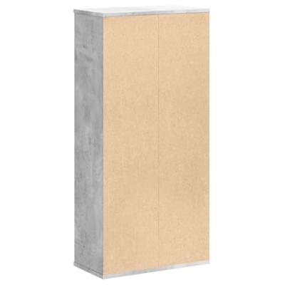 Boekenkast 50x25x105 cm bewerkt hout betongrijs - thumbnail