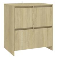 Dressoir met 4 deuren 70x41x75 cm spaanplaat eikenkleurig - thumbnail