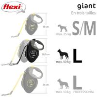 Rollijn giant plus l/8m zwart Flexi - Flexi - thumbnail