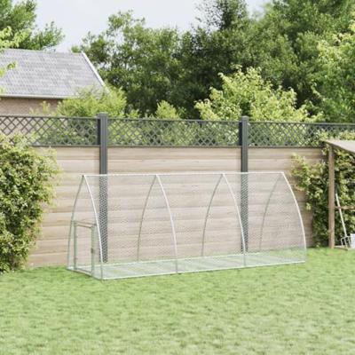 VidaXL Konijnenhok 300x105x120 cm gegalvaniseerd staal zilverkleurig