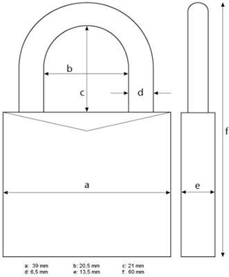 Abus-set van 3 gelijksluitende messing hangsloten 45/40