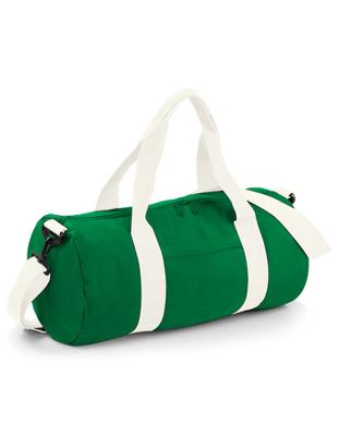 Atlantis BG140 Original Barrel Bag - Kelly-Green/Off-White - 50 x 25 x 25 cm