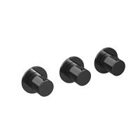 Douchethermostaat Hotbath Cobber Inbouw Met 2 Stopkranen Gepolijst Zwart PVD (excl. inbouwdeel) - thumbnail