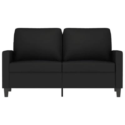 Tweezitsbank 120 cm fluweel zwart