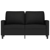 Tweezitsbank 120 cm fluweel zwart - thumbnail