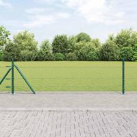 VidaXL Afrasteringspaal groen 25 x 0,4 m (36 mm gaas) staal en pvc - thumbnail