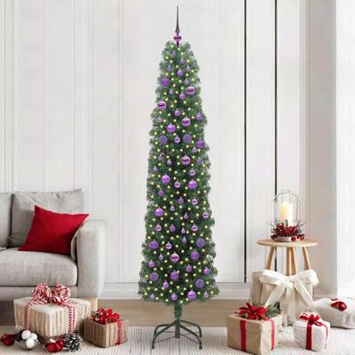 VidaXL Kunstkerstboom groen 210 cm pvc en staal en kunststof