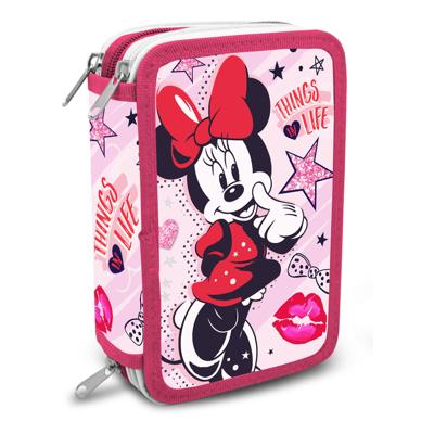 Disney etui Minnie Mouse meisjes roze/rood 40 delig Disney etui Minnie Mouse meisjes roze/rood 40 delig