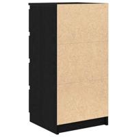 Dressoir met lades 37,5x35x99 cm spaanplaat zwart eikenkleurig - thumbnail