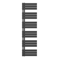 Belrad Handdoekradiator - links - aansluiting/comb - 1800X500mm- Zwart BUCZ1800500 - thumbnail