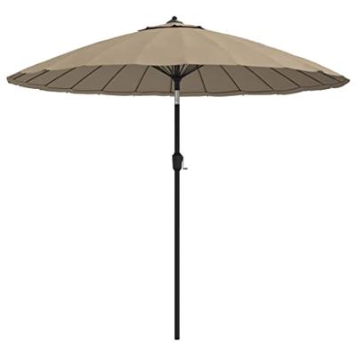 VidaXL Parasol met aluminium paal 250 cm taupe