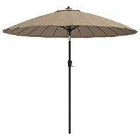 VidaXL Parasol met aluminium paal 250 cm taupe - thumbnail