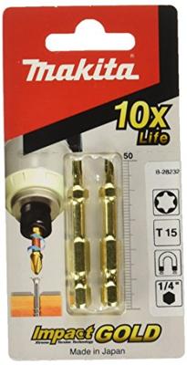 Makita Accessoires Xtt slagschroefbit Lengte 50mm Opname 1/4 Bit maat T15 - B-28232 - thumbnail