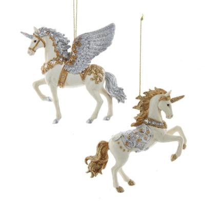 Resin eenhoorn&pegasus 2A 10 cm ornament Kurt S. Adler - Kurt s adler Resin eenhoorn&pegasus 2A 10 cm ornament Kurt S. Adler - Kurt s adler