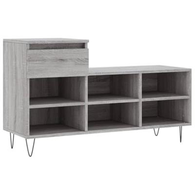 VidaXL Schoenenkast 102x36x60 cm bewerkt hout sonoma grijs