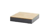 Koffietafel Ibiza Corner Coffee Table 84 CM Teak Loungetafel Tuin Buiten 4SO - thumbnail