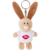 Nici sleutelhanger kusje 10 cm polyester bruin - thumbnail