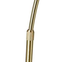 QAZQA Booglamp messing met marmer stoffen kap grijs 45 cm - XXL - thumbnail