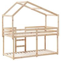 Stapelbedframe zonder matras massief grenenhout 90x190 cm - thumbnail