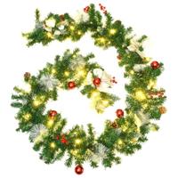 VidaXL Kerstslinger met led-lampjes 2,7 m pvc groen - thumbnail