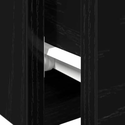 Wandkast 2 pcs Zwart eiken 68 x 30 x 20 cm Bewerkt hout