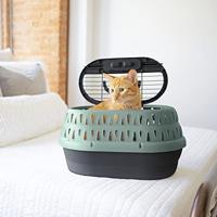 Petmate Top Load Cat Kennel Pearl Green Frost - thumbnail