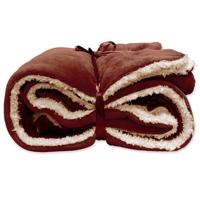 Unique Living Unique Living Plaid Lars 150x200cm marsala - thumbnail