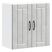 Keukenwandkast Lucca bewerkt hout betongrijs - thumbnail