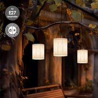 Papieren Gevouwen Lampenkap - Cilindrisch - White - ø20 x 24 cm - E27 fitting - Voor Tafellampen - Ontworpen voor woonkamer en eetkamer - thumbnail