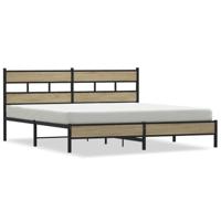 Bedframe zonder matras metaal sonoma eikenkleurig 180x200 cm - thumbnail