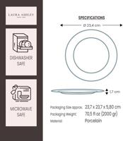 Laura Ashley bord plat 23 cm Floris - thumbnail