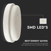 V-TAC VT-8095 LED Ronde Plafondlamp - Lampvoet - IP54 - 12W - 1160 Lumen - 6500K - thumbnail