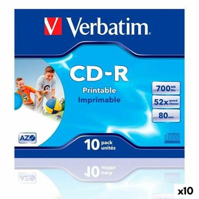 CD-R Verbatim CD-R AZO 700 MB 52x 10 Onderdelen (10 Stuks)