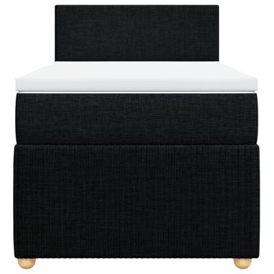 Boxspring met matras stof zwart 120x190 cm