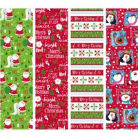 Inpakpapier design group kerst 300x100cm assorti - thumbnail